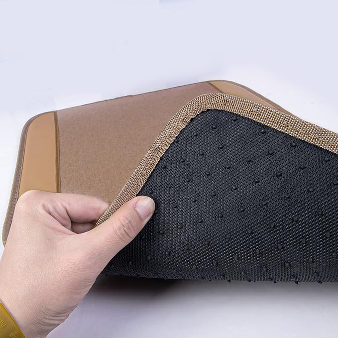 CAR PASS Beige Leather & Waterproof Car Carpet Floor Mats, Universal Car Mats - Image 6