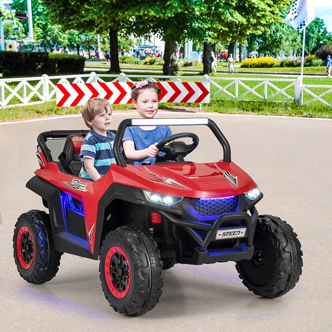 Costzon 2-Seater Ride on Car for Kids, 12V Kids' Electric Vehicles w/Remote - Image 9