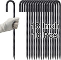 VVOKGO Rebar Stakes 18 Inch J Hook Heavy Duty Ground Anchors, 3/8" Diameter by VVOKGO