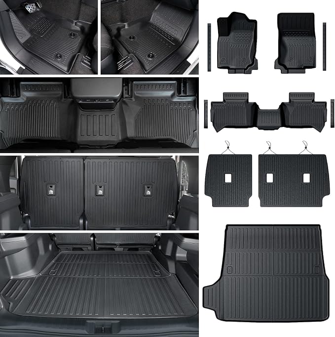 Floor Mats Set for 2025 Toyota 4Runner Fuel 5-Seater, Full Coverage All Weather by Houclemic