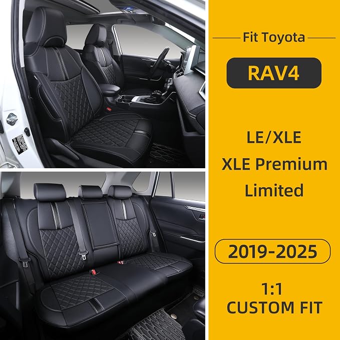 Custom Fit RAV4 Seat Covers for 2019-2025 Toyota RAV4 LE, XLE Premium, Limited - Image 7