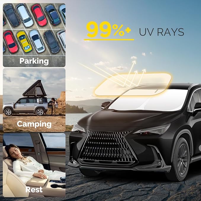 Car Windshield Sun Shade Compatible - Image 2