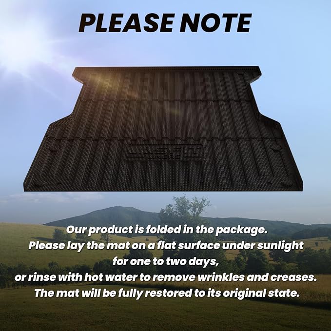 LASFIT Bed Mat for Toyota Tacoma 2024 2025 Truck Bed, All Weather 5 ft Rubber - Image 8