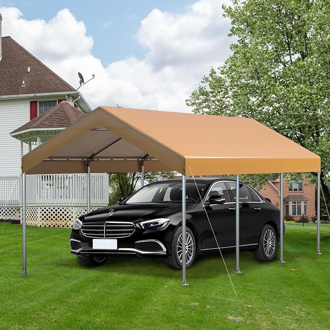 10X20 Ft Heavy Duty Carport Canopy, Portable Garage, Car Tents, Reinforced - Image 2