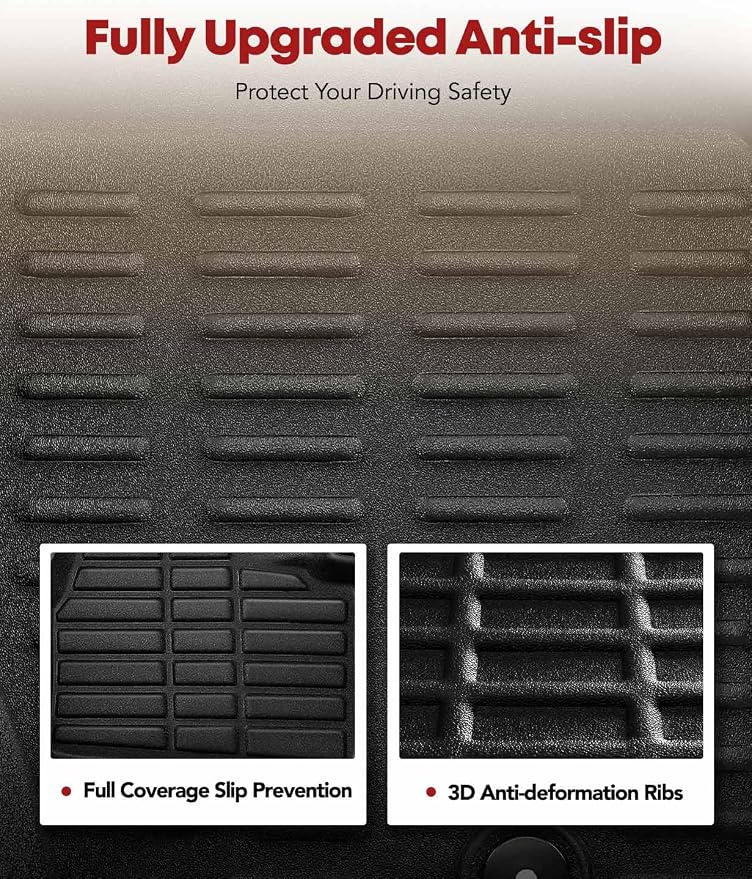 YHTAUTO Floor Mats Fit 2009-2013 Subaru Forester, TPE All Weather Car Mats - Image 4