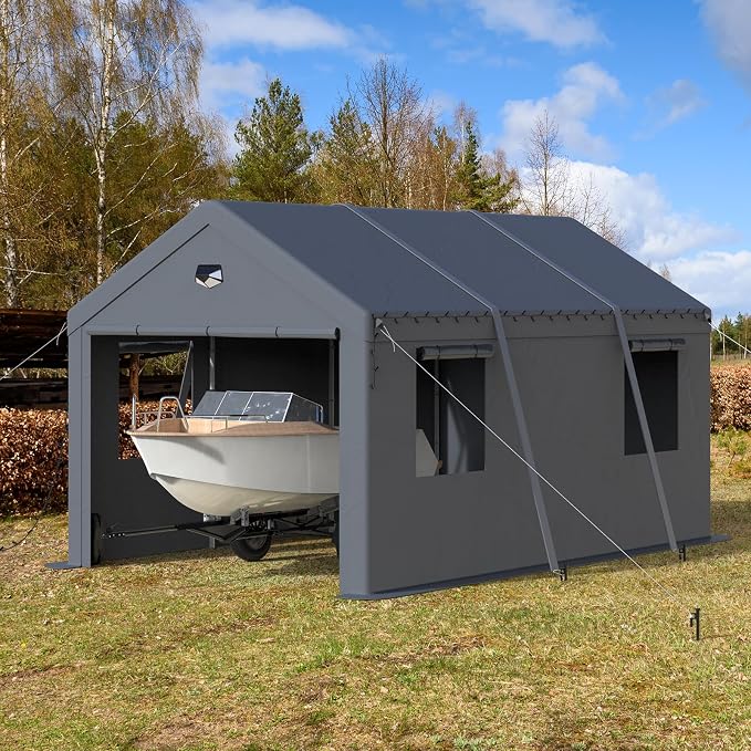 10x20 Carport, Heavy Duty Carport Canopy Garage - Image 7