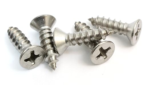 Bolt Dropper #6 x 1/2'' Stainless Steel Flat Head Phillips Wood Screw, 18-8 - Image 4