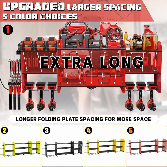 45" Large Power Tool Organizer Wall Mount - Image 7