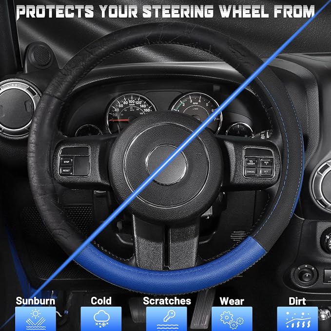 SEG Direct Car Steering Wheel Cover - Image 4