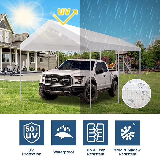 12'x20' Carport Replacement Canopy Cover - Image 2