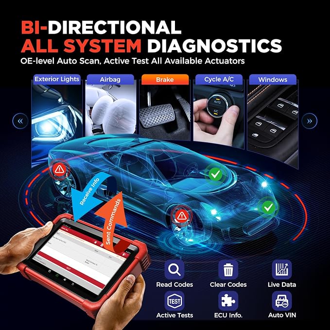 LAUNCH X431 CRP919XBT OBD2 Scanner, 2025 Wireless Bidirectional Scan Tool - Image 5