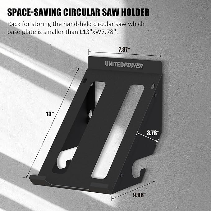 UNITEDPOWER Circular Saw Holder, Wall Mount Storage Rack Organizer - Image 2
