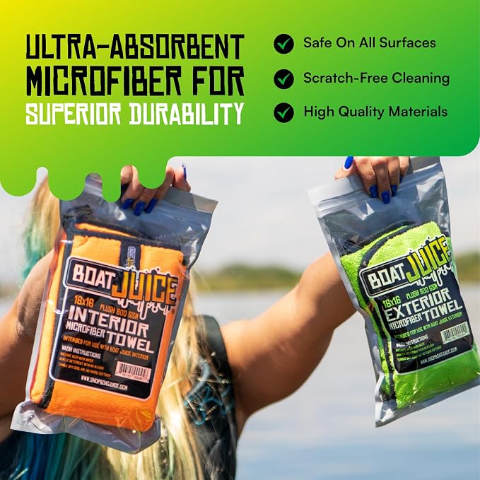 Boat Juice Necessity Boat Cleaner Kit | Exterior Water Spot Remover, Interior - Image 8