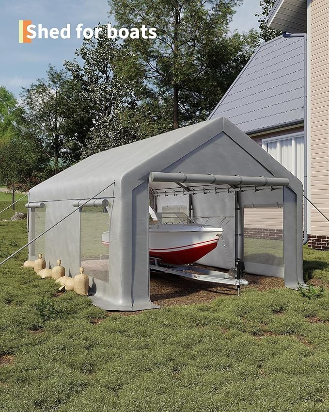 12 x 20ft Heavy-Duty Carport Canopy - Image 8