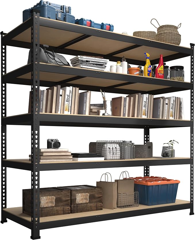 48" W x 24" D x 72" H Adjustable Garage Storage Shelves by BuxWellBang