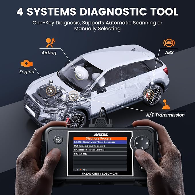 ANCEL FX2000-US OBD2 Scanner Diagnostic Tool, ABS SRS Transmission Airbag Car - Image 3
