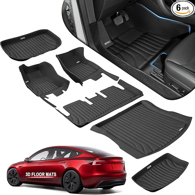Extreme Coverage Tesla Model 3 Floor Mats 2025 2024 Premium Design Custom Fit by Westliners