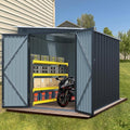 6x8 FT Lean to Shed with Lockable Double Doors, Metal Outdoor Storage Shed with by FammyLoft