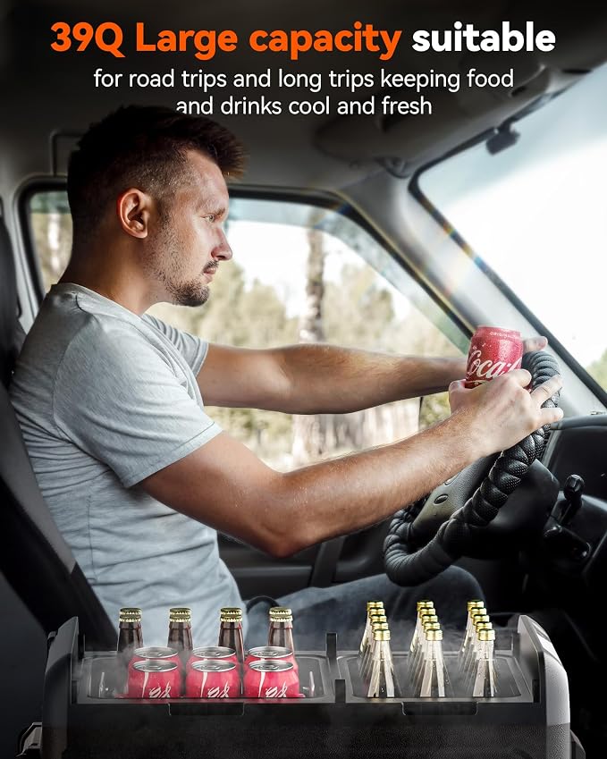 WOLFBOX 12V Car Refrigerator, 40 Quart Dual Zone Car Fridge, Portable Freezer - Image 2