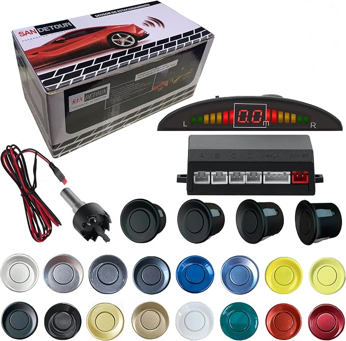 Car Reverse Backup Parking Sensor Radar System kit The LED Display by SANDETOUN