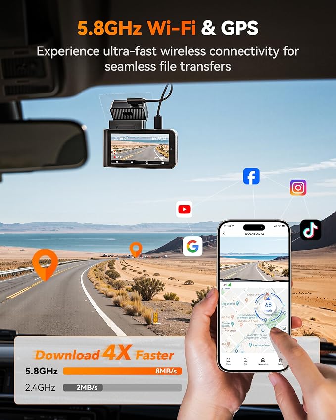 WOLFBOX X3 2.5K 60FPS Dash Cam, STARVIS 2 IMX675 - Image 4