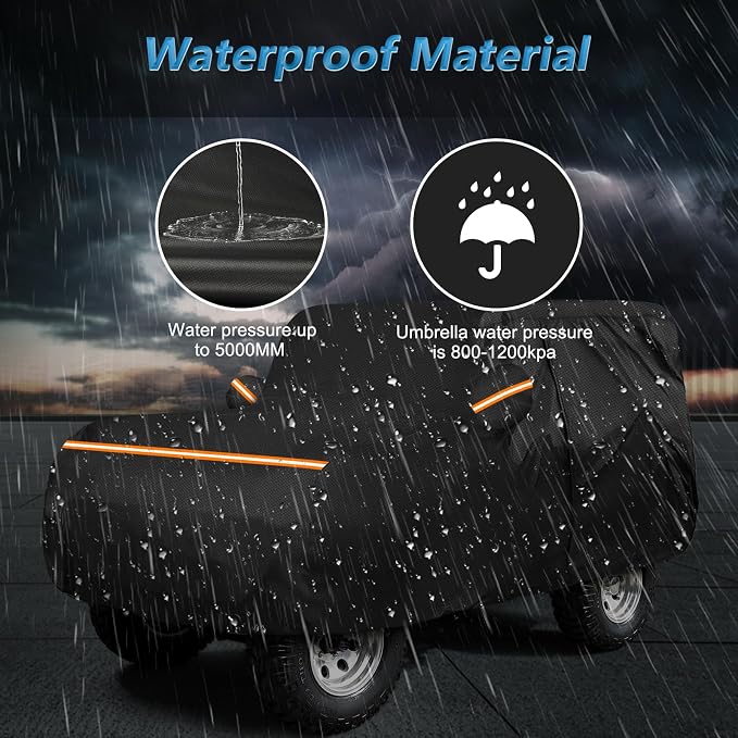Car Cover for Jeep CJ5 1955-1983, Waterproof 210D Oxford Cloth and Cotton Cover - Image 5