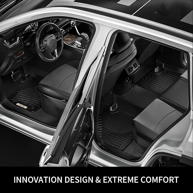 OEDRO Floor Mats Fit for 2014-2019 Kia Soul, Unique Black TPE All-Weather Guard - Image 7