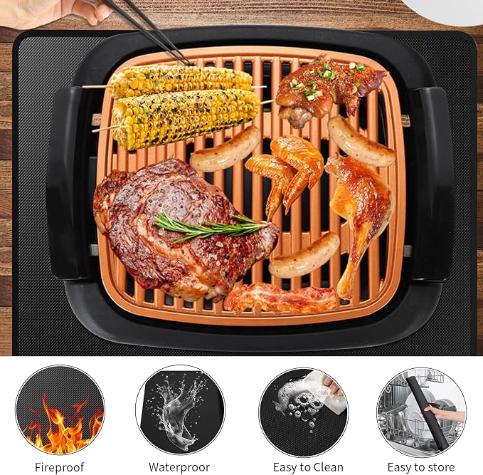 Heat Resistant Grill Mat, 25 x 20 inches Double-sided fireproof and waterproof - Image 4