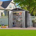 8X6 FT Outdoor Storage Shed, Metal Garden Shed by BENASS