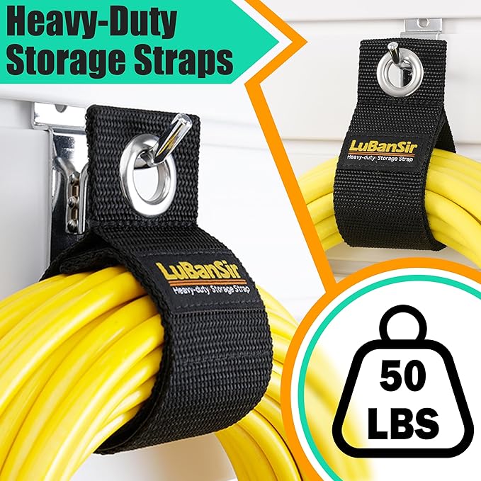 LuBanSir 9 Pack Extension Cord Holder Organizer, 13-inch Heavy Duty Storage - Image 2