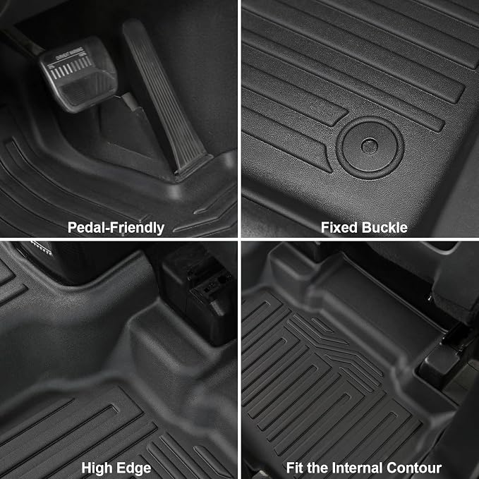 Floor Mats for 2020-2024 2025 Ford Explorer, All Weather TPE Floor Mat Cargo - Image 4