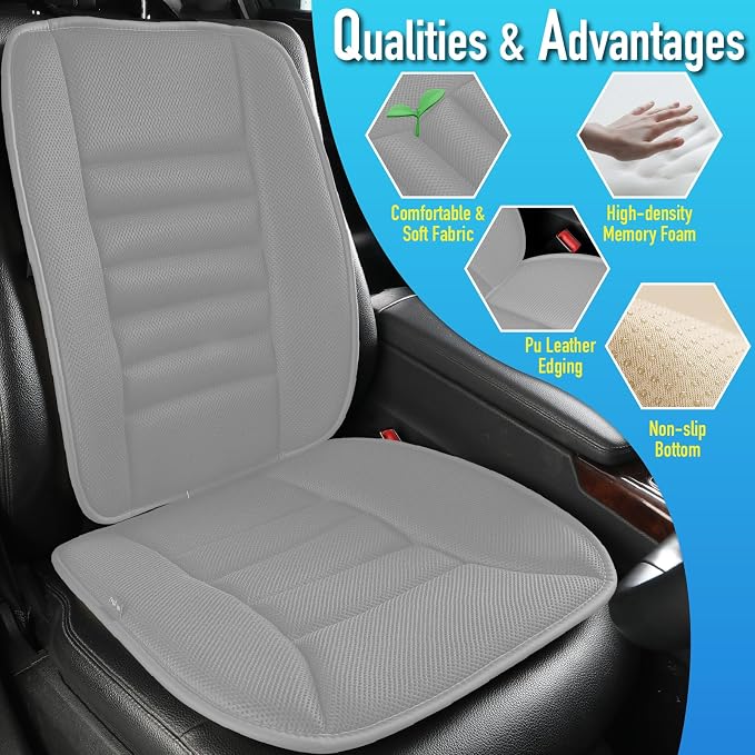 Car Seat Cushion with Back Support Pillow, Comfy Lumbar Support & Seat Cushion - Image 8