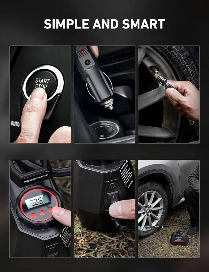 AstroAI Tire Inflator Portable Air Compressor Tire Air Pump - Image 9