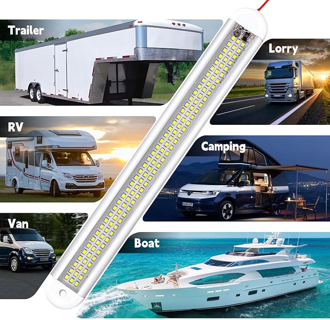 Enclosed Trailer 12v Led Light Bar, 120Leds 1500lm 8W DC 12 Volt Led Strip - Image 4