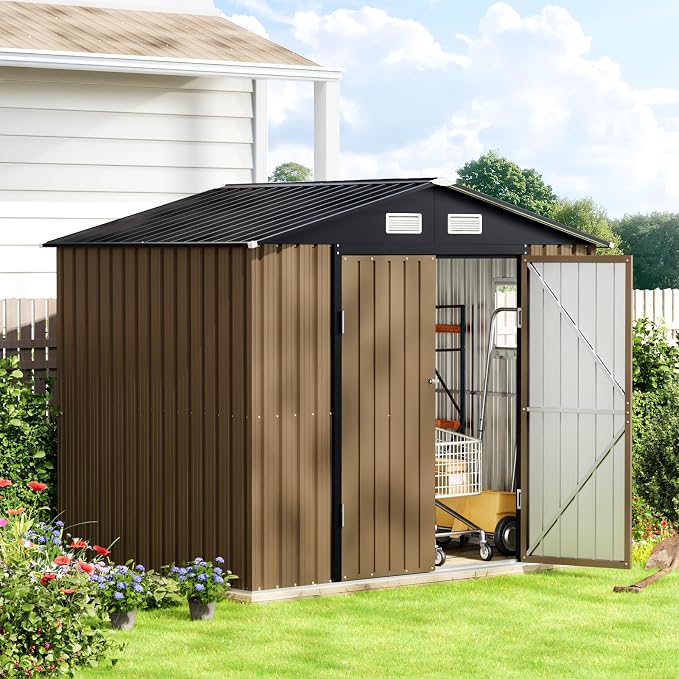 8X6FT Outdoor Steel Storage Shed - Image 7