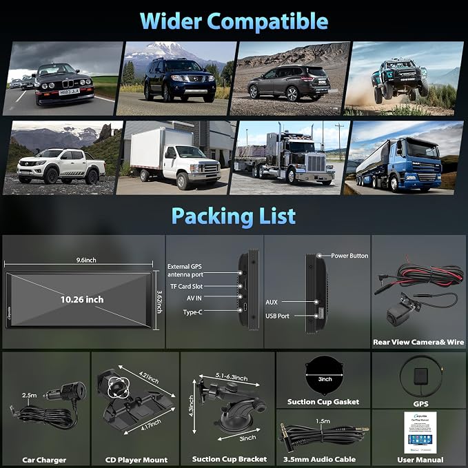 CARPURIDE Wireless CarPlay & Android Auto 4+64GB 8-Core, Online & Offline GPS - Image 9