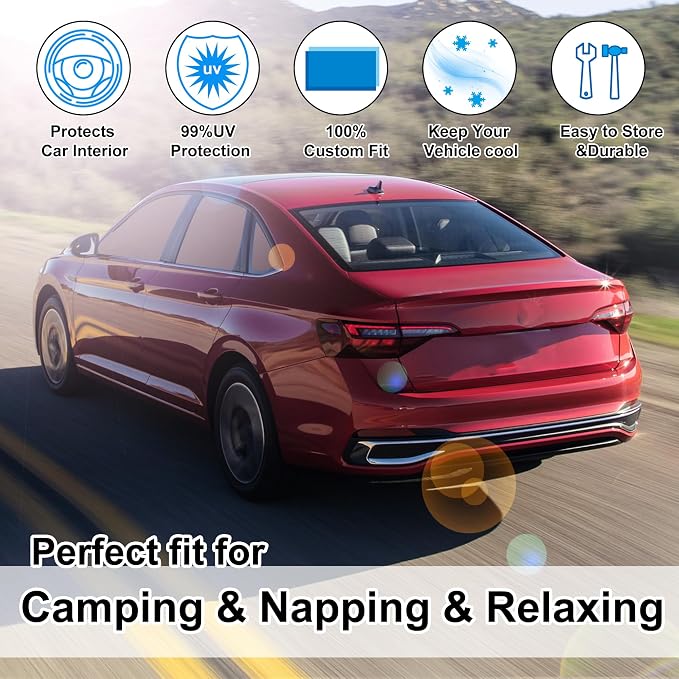TINGLU Window Shades for Volkswagen VW Jetta 2019-2024 2025 Accessories Car - Image 6