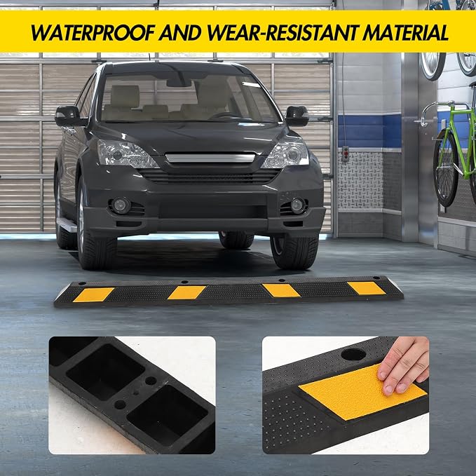 Parking Stoppers for Garage, 72 Inch Premium Parking Block Curb - Image 6