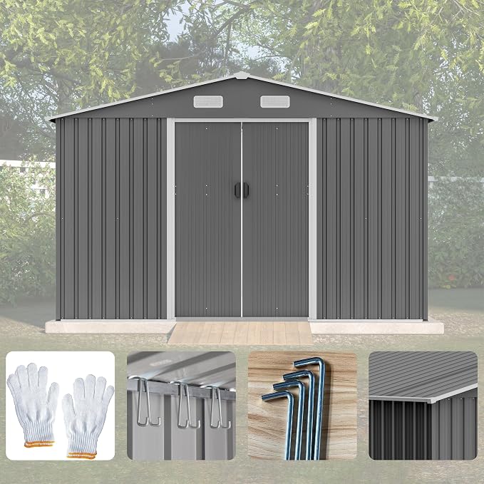 10X8 FT Outdoor Tool Storage Shed - Image 4