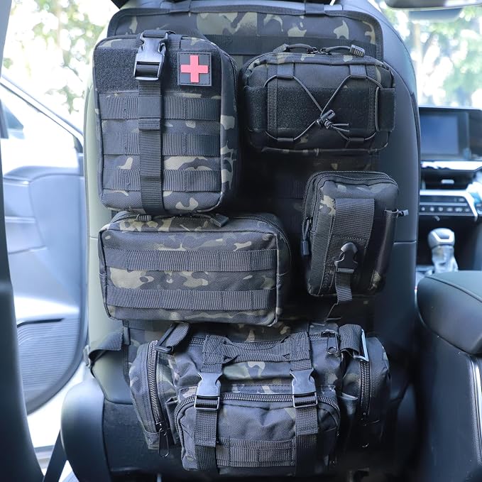 Universal Tactical Seat ​Back Organizer Vehicle Molle Panel Organizer Storage by Jimikay