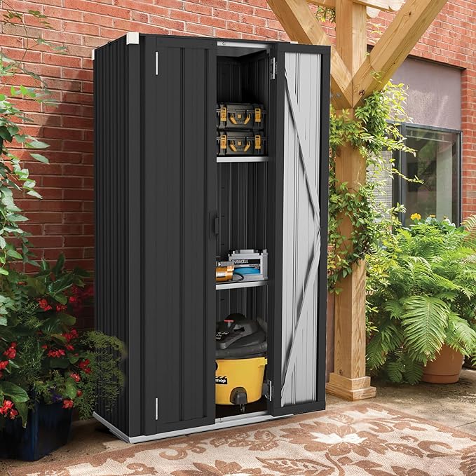 AECOJOY Outdoor Storage Cabinet, Outdoor Cabinets Waterproof by AECOJOY