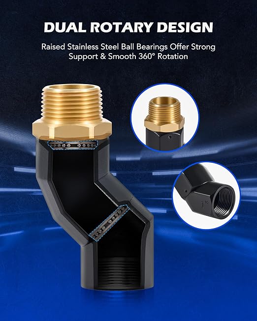 Orion Motor Tech 2pcs 1" NPT Fuel Hose Nozzle Swivel Kit - Image 4