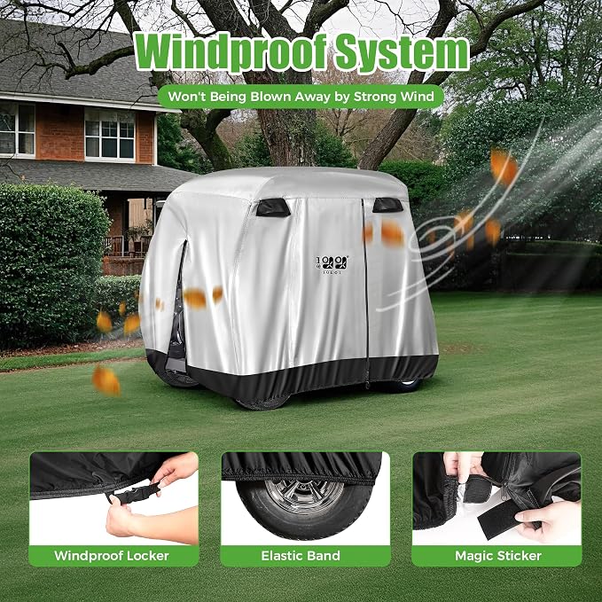 10L0L 4 Passenger Golf Cart Cover - Image 4