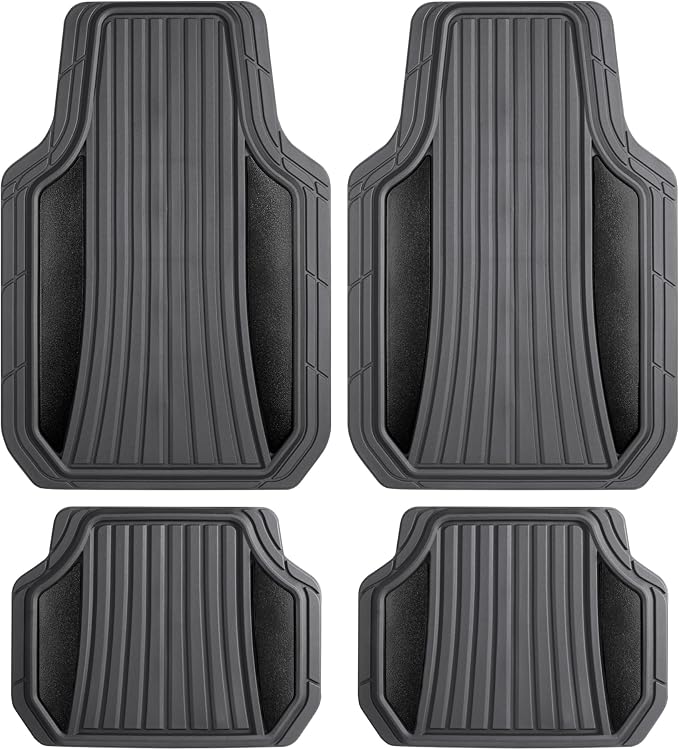 Motor Trend ChromeTech Car Floor Mats Full Set by MotorTrend