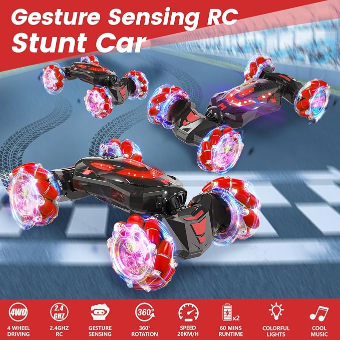 Gesture Sensing RC Stunt Car, Remote Control Car Toys - Image 3