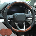 Wood Grain Steering Wheel Cover Car Steering Wheel Covers 14.5-15 inch by Muamos