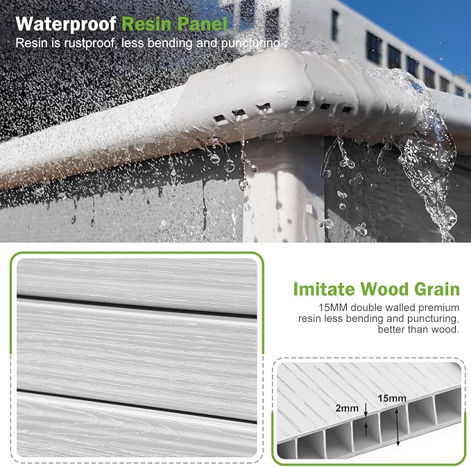 8x6 Shed Plastic Outdoor Storage - Image 7