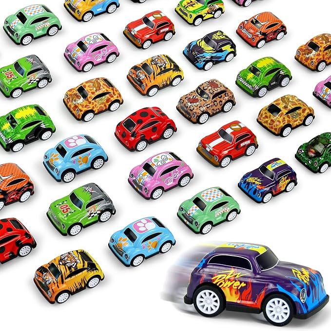 Vileafy 30 Pull Back Cars for Kids – Bulk Mini Cars Treasure Box Toys for by Vileafy