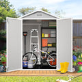 6 * 4.4 FT Resin Outdoor Storage Shed Plastic Shed by HUGROVE