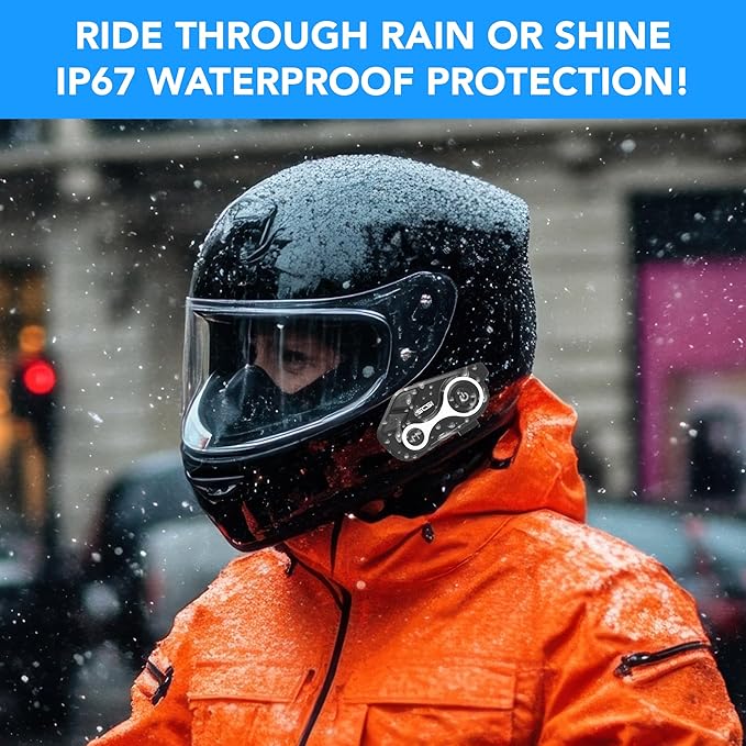 Motorcycle Bluetooth Intercom 1000m 2 Riders Motorbike Helmet Communication - Image 7